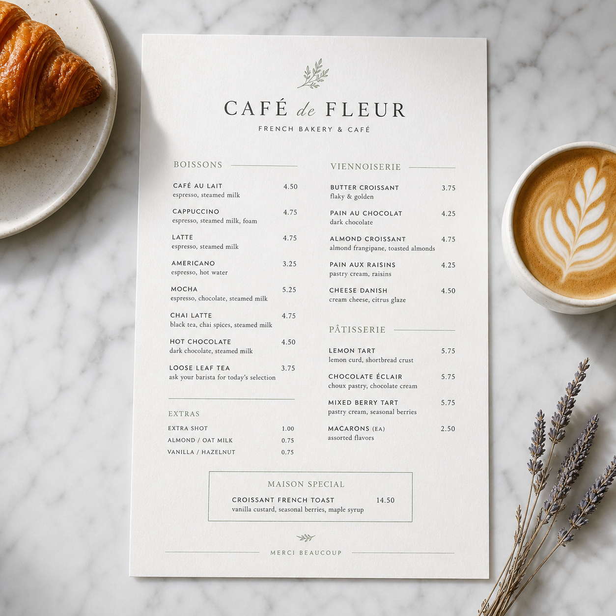 Granite and Grind café menu redesign