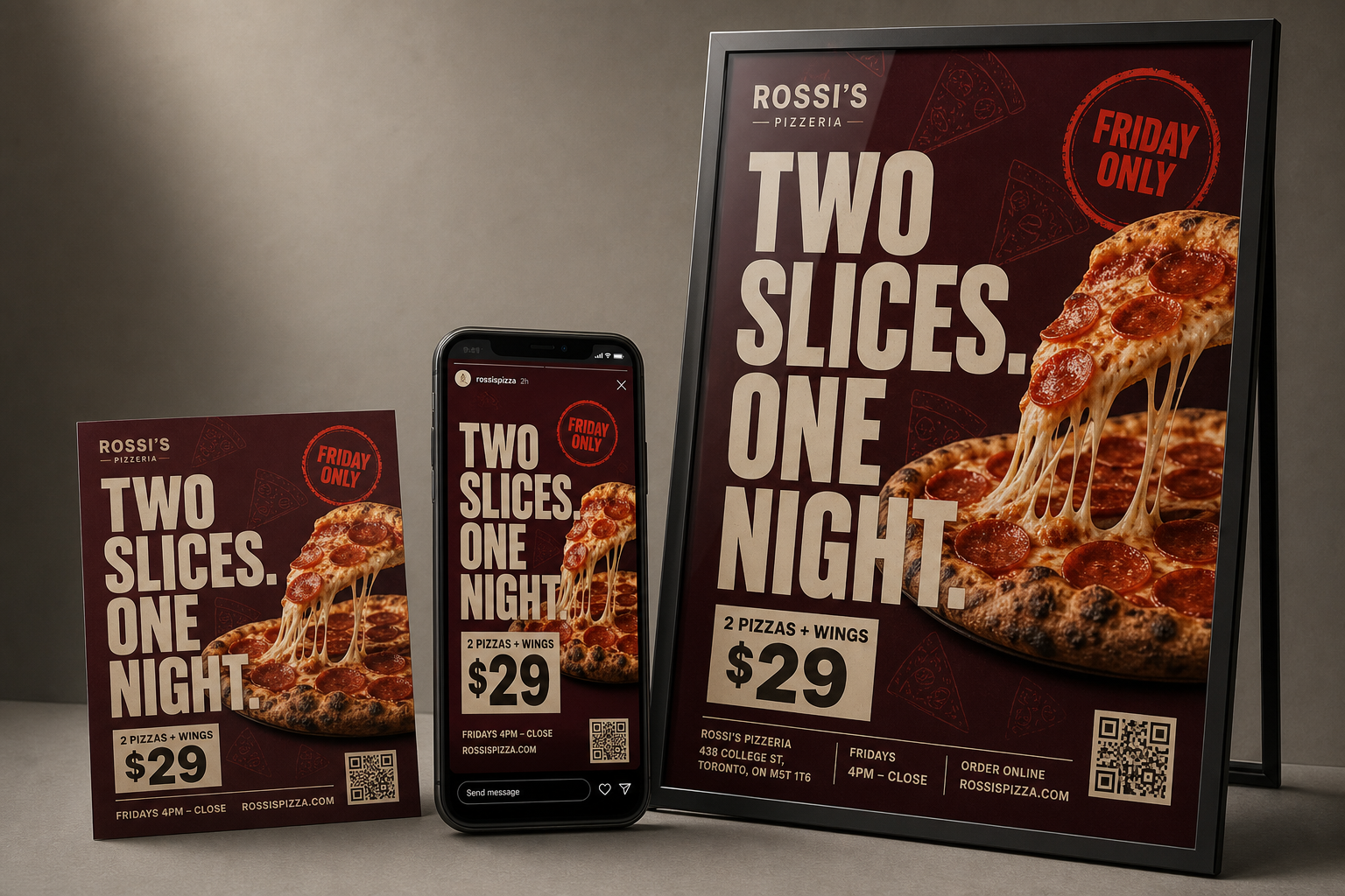 Restaurant promotional web banner design