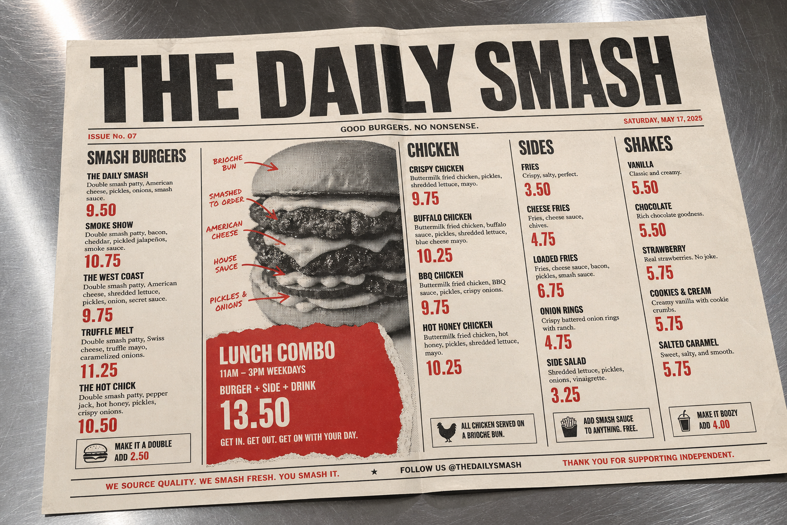 Bella Roma pizza direct mail flyer design